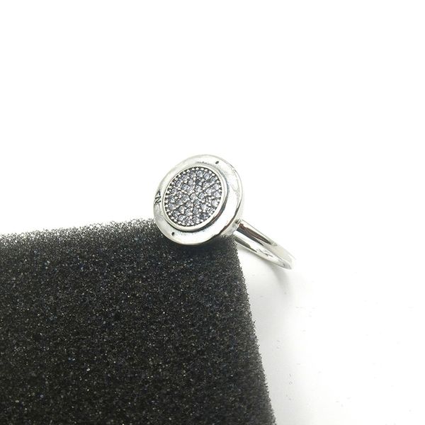 

925 sterling silver cz diamond pan ring with original box for pandora womens rings fashion wedding ring gift jewelry, Golden;silver