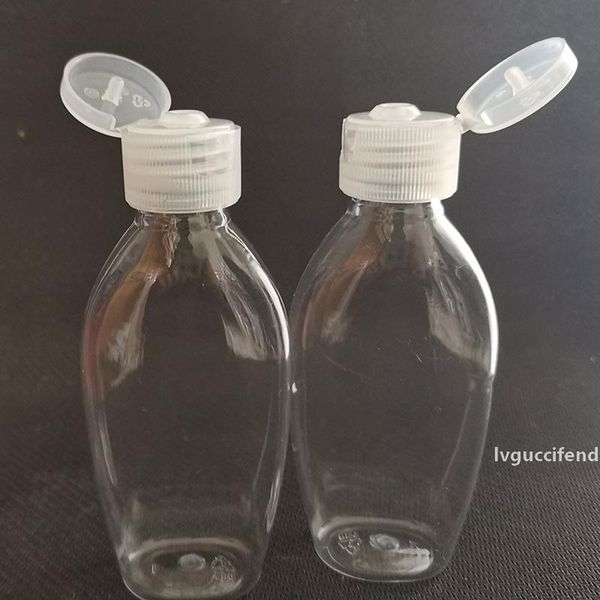 

50ml empty hand sanitizer bottle clear plastic pet bottles with flip cap refillable bottle for makeup fluid disposable hand sanitizer gel