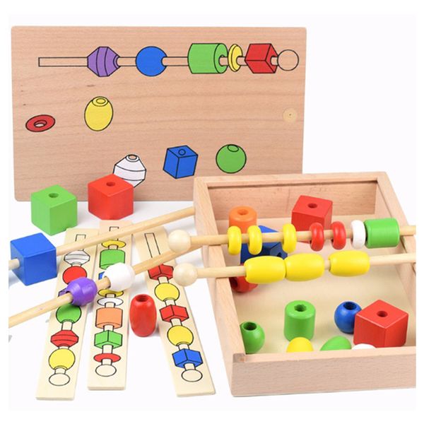 

wooden color box toy shape recognition development intelligence