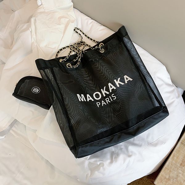 

large capacity hollow bags in summer 2020 new fashion chain shoulder bags portable handbags
