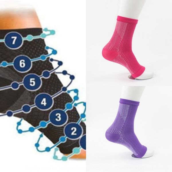 

yoga ankle protection sports fitness sprain protection elastic nylon foot cover pressure socks protective pressure socks, Pink;yellow