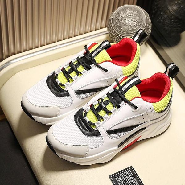 

men 's shoes b22 white yellow and black canvas and calfskin sneaker lace -up lightweight comfortable vintage fashion classic chunky sn