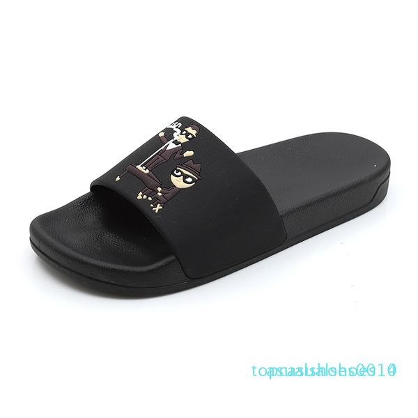 

2018 shoes woman summer slippers soft soles non-slip comfortable home bathroom slippers beach basic sandals outside slides c14, Black