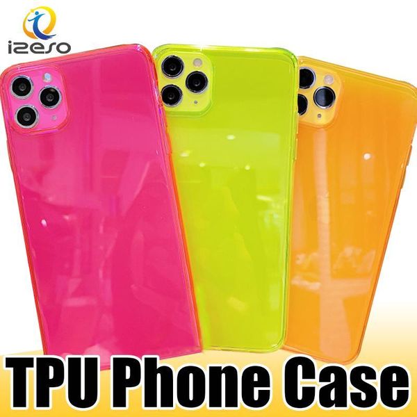 

transparent candy color protective case for iphone 11 pro xs max xr 8 7 6 luxury design tpu cellphone cover premium case izeso longdr mjjzct