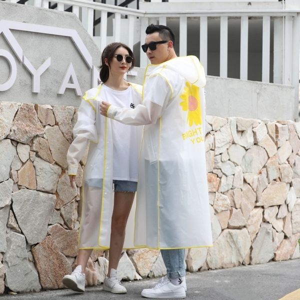 

rjejs ромашка печататься пар износа взрослого кармана общего eva дождя мода маргаритка распечатана пара износа пальто coatadult карман общег, Black