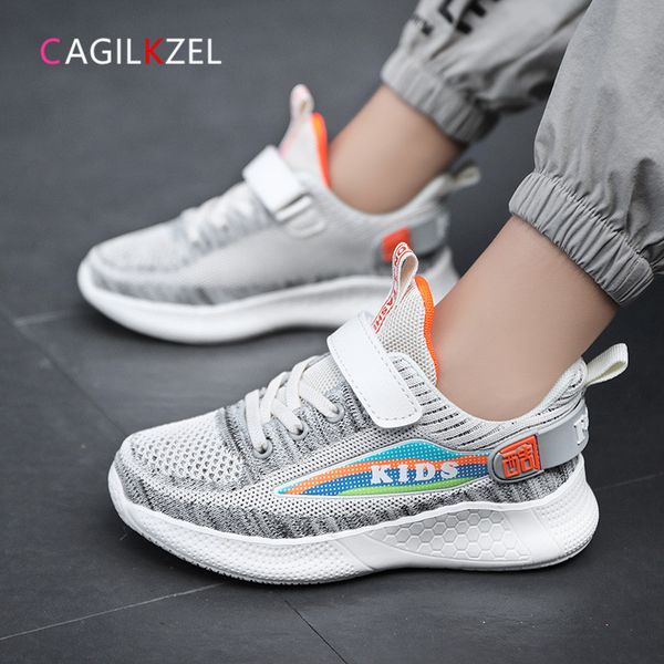 

athletic & outdoor cagilkzel autumn children's sneakers kids sports shoes for boys breathable mesh casual sneaker chaussure enfant, Black