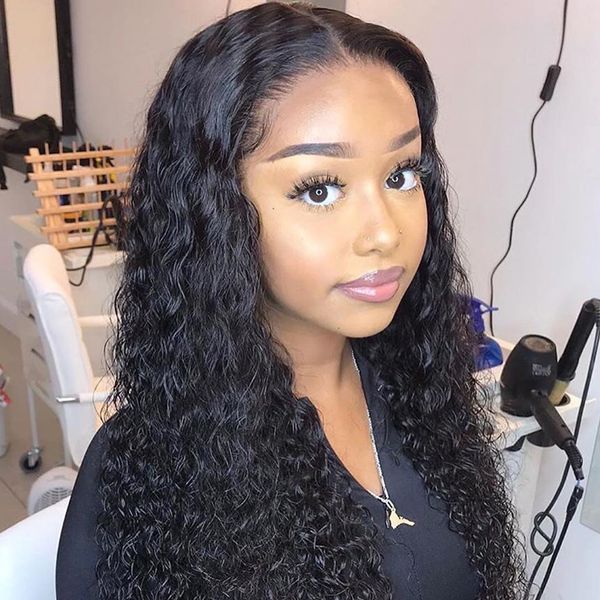 

13x6 frontal wig loose deep wave lace front human hair wigs for balck women lace wig 150% remy hair, Black