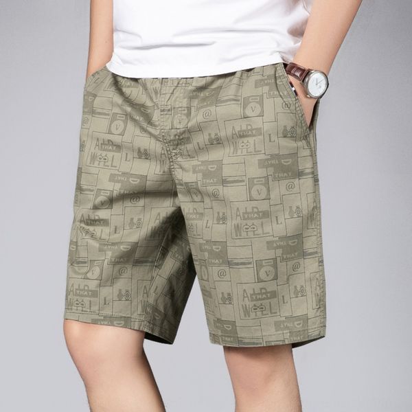 

2020 summer middle-aged men's cotton dad and clothes middle-aged casual loose shorts outer wear large shorts