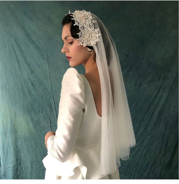 

ретро hat veil кружева с бриллиантами pearl клипом headdress новой фатой для свадьбы гранд события, Black