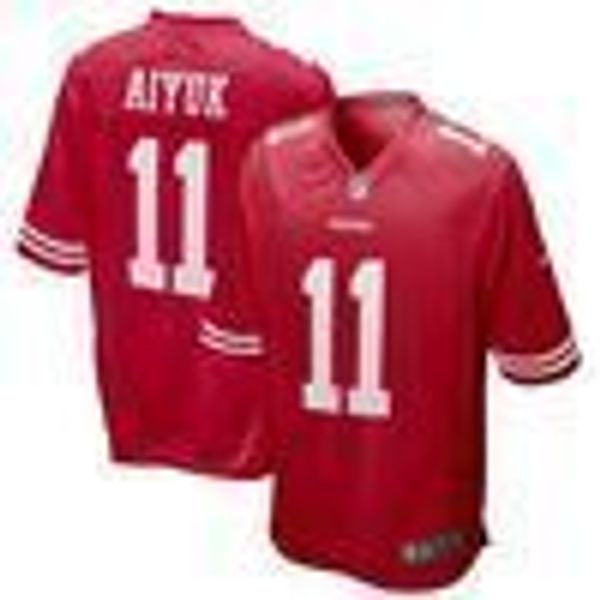 

дешевые brandon aiyuk # 11 top xs-5xl прошитой футбола трикотажных изделий, Gray