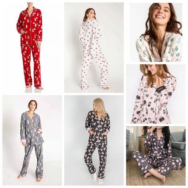 

pjs19 clothes home furnishing clothing cotton sanding love bear cactus printed pajamas suit home clothes, Blue;red