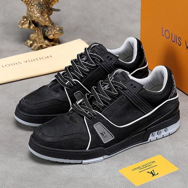 

new mens shoes breathable footwears fitness sports trainers with box zapatos de hombre luxury mens shoes fashion sneakers type fast ship, Black