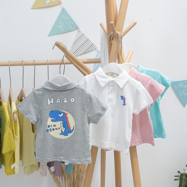 

мальчики с коротким рукавом t- базы t- рубашка 2020 мультфильма отворота ребенок рубашки поло модно, White;black