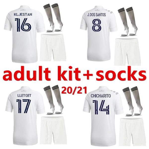 

2020 2021 la galaxy soccer jerseys los angeles galaxy chicharito j.dos santos pavon 20 21 football men kit shirts, Black