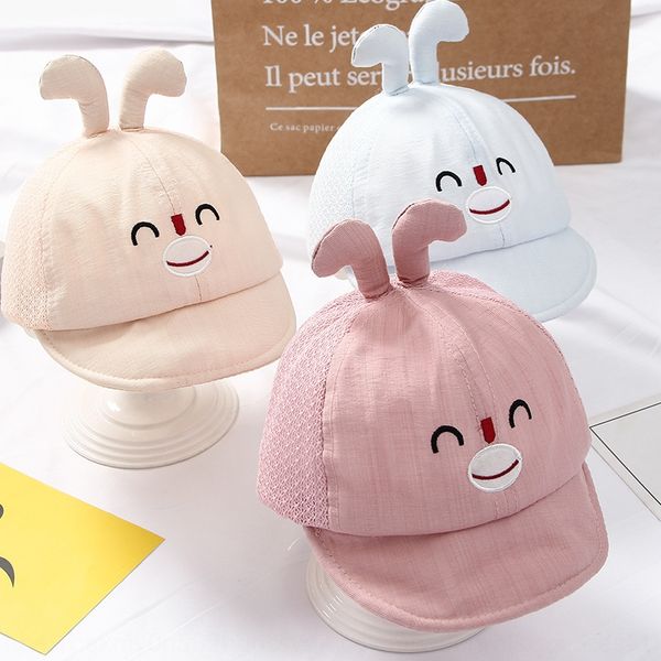 

hat 1-2 baby baseball baby years old autumn thin men's and women's baseball cap summer baby's cap mesh sun hat tide 3, Blue;gray