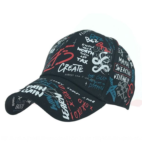 

new fashion graffiti printed korean baseball cap baseball hat style all-match long belt outdoor leisure cap fashionable hat, Blue;gray