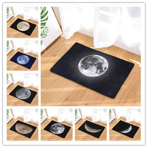 

0vemh moon printed floor non-slip non-slip door digital printed floor mat bathroom kitchen bathroom long strip water absorbing anti-skid mat