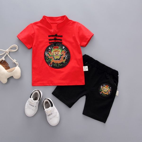 

boys' chinese chinese style children's clothing tang clothing children's suit baby's short-sleeved cotton two-piece suit