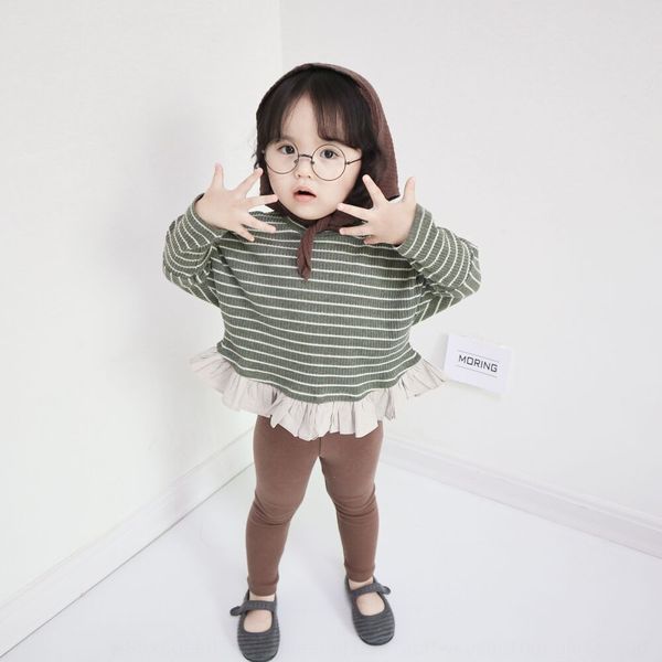 

vaigq bobokids autumn new korean style clothing girls bat sleeve striped clothing children's children's t-shirt not return not cha, Blue