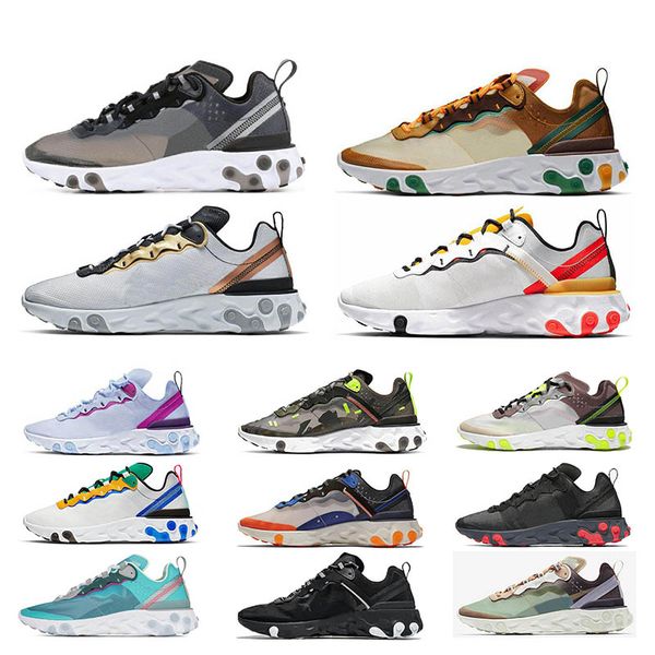 

react element 87 55 men women running shoes bred royal tint hyper fusion metallic gold tour yellow solar red sports sneakers