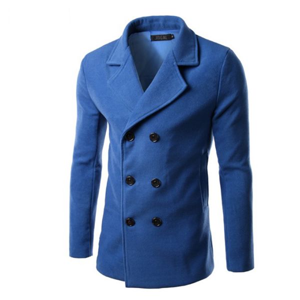 

trench coat men winter 2020 new classic mens overcoat solid double breasted turn-down collar short coat -xxxl designer b1383, Tan;black