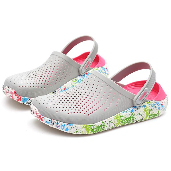 

summer sandals for women beach sports crocees women men's slip-on shoes slippers female male water mules, Black