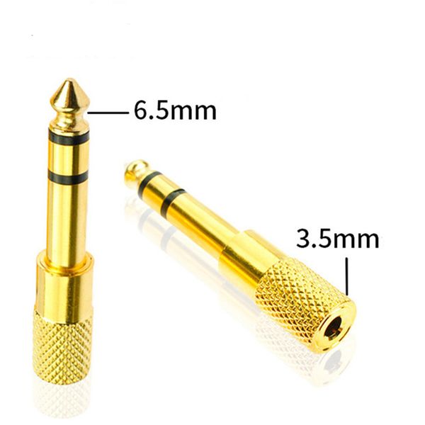 

6.35mm (1/4 inch) male to 3.5mm (1/8 inch) female stereo audio adapter jack plug connector gold plated jk2007xb