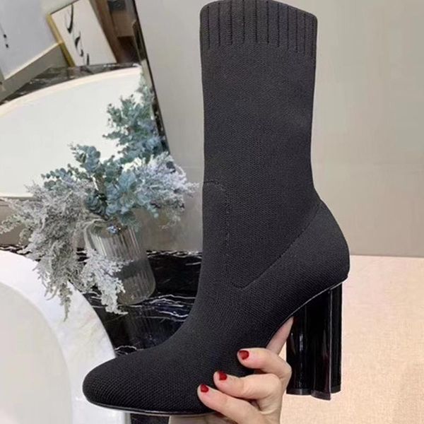

2020 new listing embroidery pattern womens fashion boots,personality designer womens roman boots casual high heel boots size 35-41 0045, Black