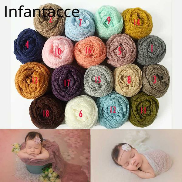 

180pcs новорожденный фото опора эластичного knit мохер обертывание акрилового stretch кокон фотография аксессуары обертка фотография проп