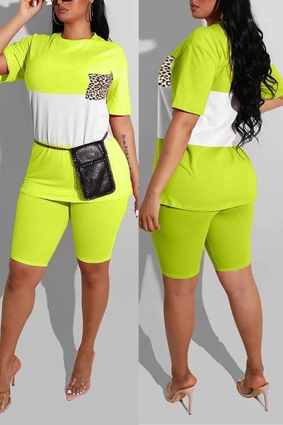 

леопардовый карманные женский костюм модельер женские 2pcs костюмы лето сплошной цвет щитовые повседневная одежда, Gray