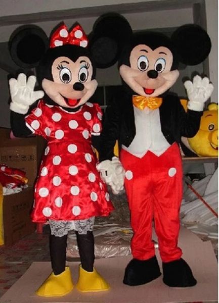 

eva helme mouse mascot costume walking cartoon apparel birthday party, Red;yellow