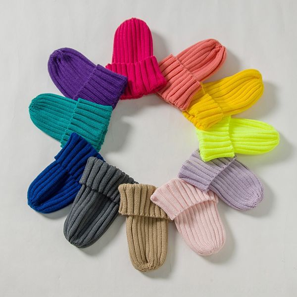 

35kyb m31 children's knitted parent-child 2020 new korean fashion solid color boys and girls warm cap wo cap men women caphat warm wo, Yellow