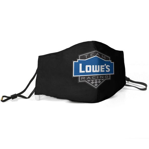 

women men face mask dust mask muffle lowe's racing logo printed with adjustable ear hook mas, Silver