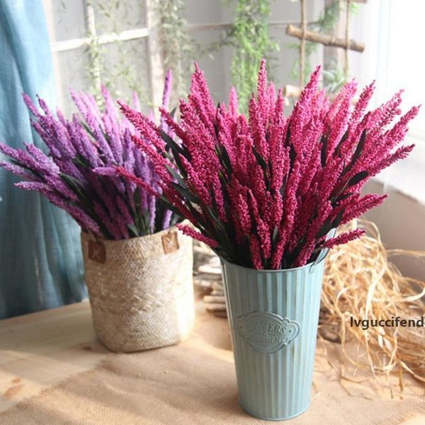 

artificial flowers pe lavender fake flower wedding flower bouquet home decoration artificial grass fake plants