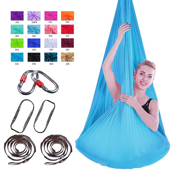 

by selling elastic aerial yoga hammock indoor silk anti-gravity yoga knot-including buckle and rope