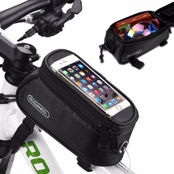 

xuan 12496 the 5th generation mountain bicycle tube front mobile mobile phone bicycle cell phone beam bag riding equipment front bag, White