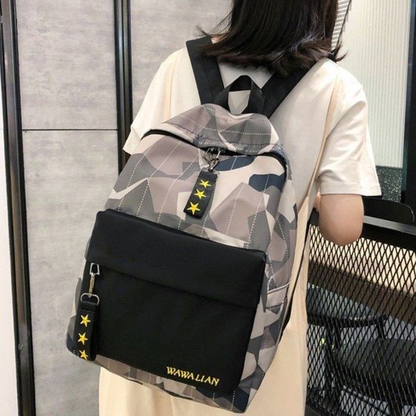 

new high-capacity outdoor camouflage backpack, solid color street trend pack