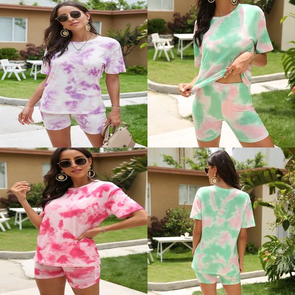 

an and american womens tight bag hip navel two- 1pcs tie-dye printing suit models#154, Gray