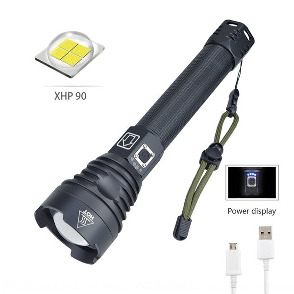 

новый p90 26650 зарядки сильный открытый алюминиевый сплав фонарик фонарик xhp90
