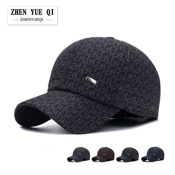 

qgsd7 winter cotton hat men's outdoor cycling warm ear protection middle-aged and elderly winter cold warm baseball cap baseball cap -p, Blue;gray