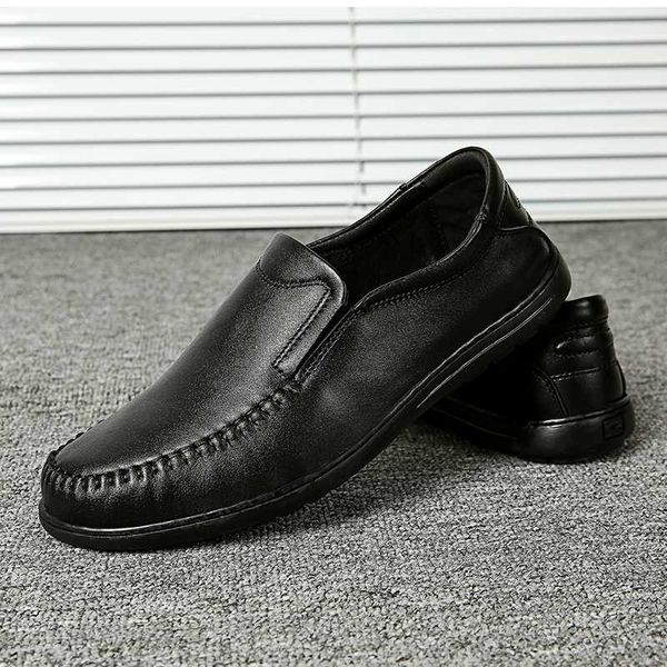 

leather man shoe mens men cuero flat zapatos for mens para comfortable sale casuales hombre spring casual sapato black new