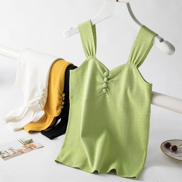 

added fat and enlarged size women's fat mm2020 summer new camisole knitted age-reducing with suspender sling shirt shirt, Camo