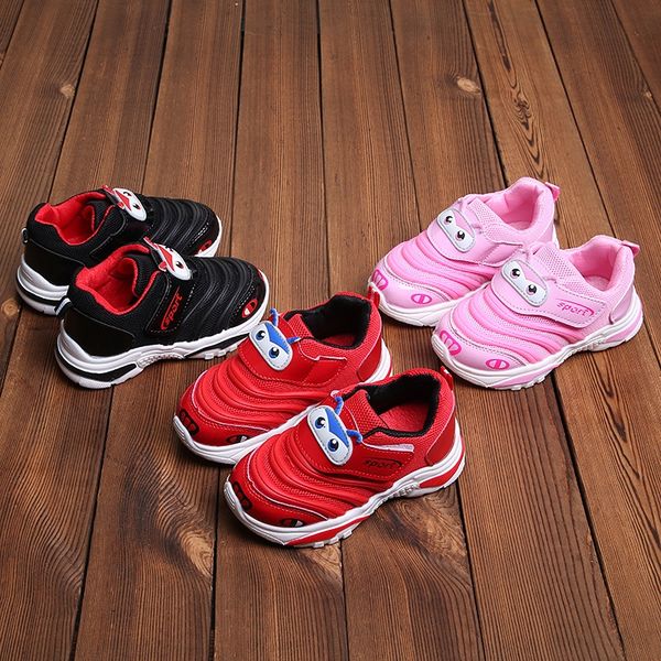 

a3xpt sports season 2019 new caterpillar cartoon functional 1-2-3 years old boys' and girls sneakers children's children's sh, Black