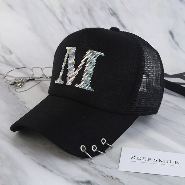 

2020 new women' fashion all-match breathable baseball net summer korean ins cap sunscreen baseball hat sunscreen hat, Blue;gray