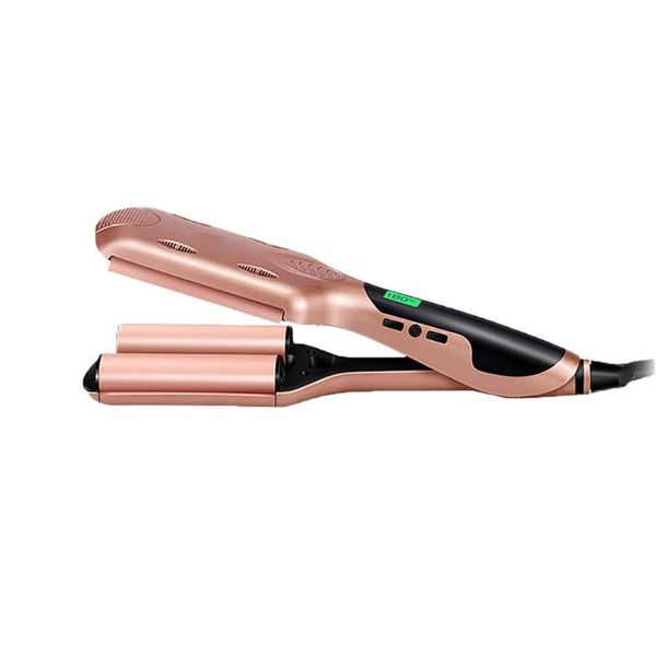 

professional 26mm water ripple ceramic hair curling iron triple barrel hair waver curler styler tools, Black