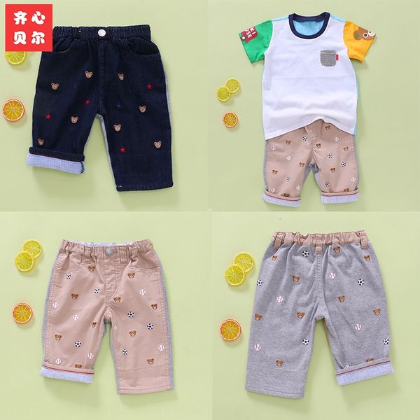 

20miki new shorts heavy embroidered shorts panty work embroidery thin children's pants children's pants fashion, Blue