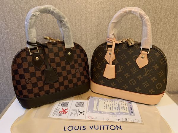 

женская сумка альма бб мешок оболочки верхняя ручка милый мешок damier ebene кроссбоди мешок лакированной кожи конструктора женщин сумки пле