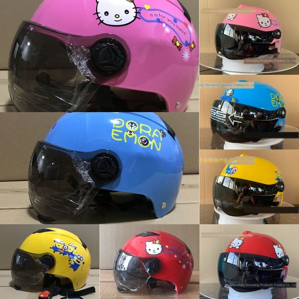 

дети и мальчики серой прохладные четыре шлема времен года супер света лета портативных женщины мило безопасность abs студент шлет