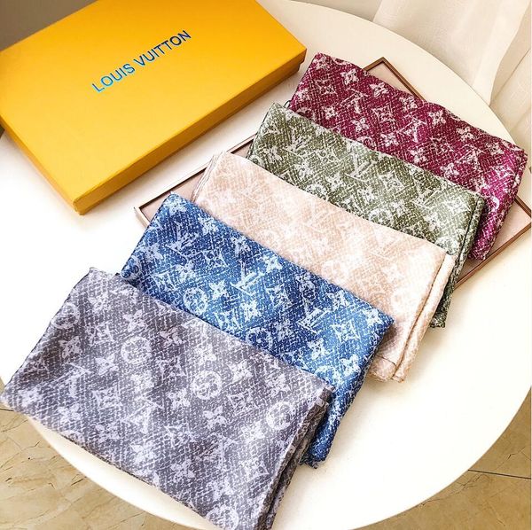 

manufacturers wholesale classic letter silk wool scarf shawl 180*70cm elegant soft comfortable scarf shawl shipping free, Blue;gray