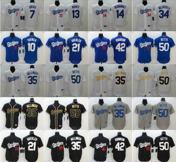 

2020 men women kid 22 kershaw baseball jersey 14 enrique hernandez 21 walker buehler 42 jackie robinson 34 fernando valenzuela 7 julio urias, Blue;black